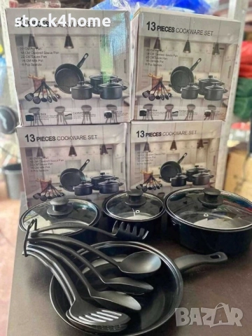 Комплект съдове за готвене от 13 части, Незалепващо покритие