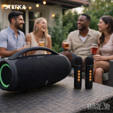 Преносима караоке  тонколона с два микрофона 