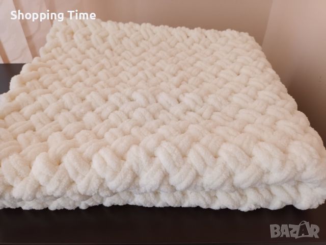  НОВО бяло бебешко одеяло, размер 78/87 см, Спиди, снимка 2 - Спално бельо и завивки - 45718828
