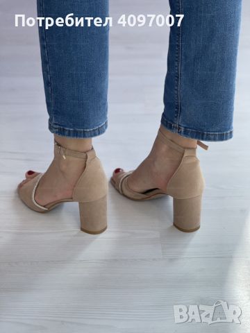 Подчертайте вашия шик: Дамски сандали с ток и бляскави елементи за елегантни походки, снимка 2 - Сандали - 45655566