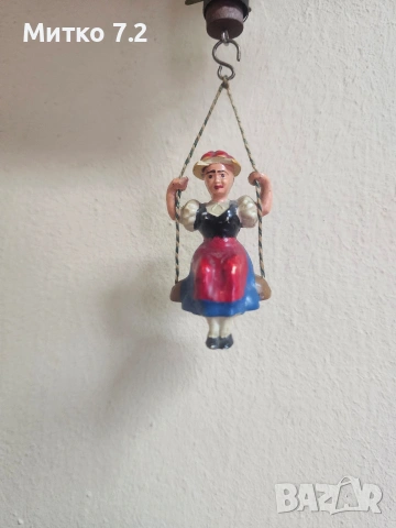 Стенен часовник тиролка, снимка 9 - Антикварни и старинни предмети - 53200199