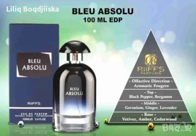 Парфюмна вода Riiffs Bleu Absolute 100 ml за мъже, снимка 3 - Мъжки парфюми - 48746371