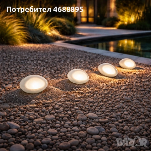 Led соларна лампа Stone - красив дизайн и естествен вид, снимка 2 - Лед осветление - 54144859