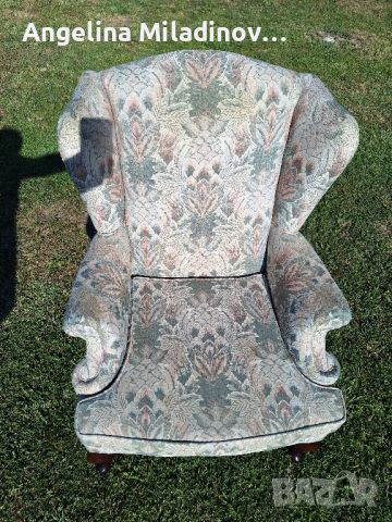 антично кресло стил Кралица Ана , снимка 2 - Дивани и мека мебел - 46484586