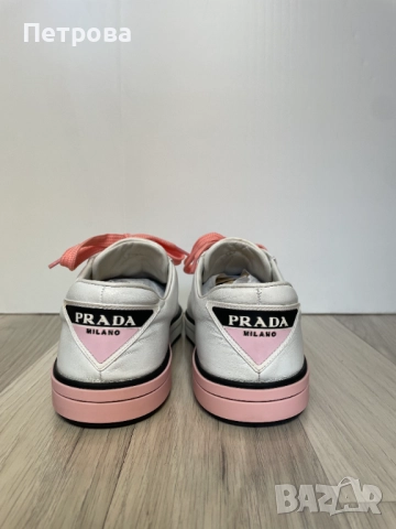 Кожени маратонки Prada 38 Оригинал, снимка 6 - Маратонки - 51543936