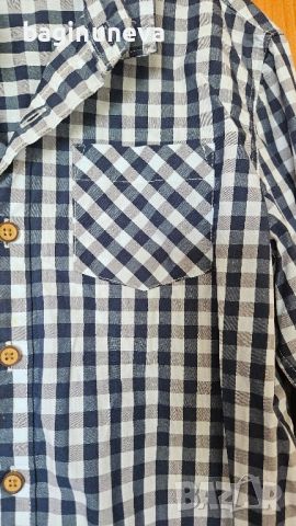 Дески сини ризи на Манго размер 140, снимка 5 - Детски ризи - 46111505