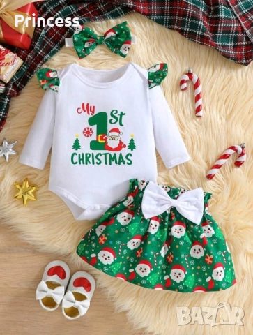 Коледно боди + пола 6/9месеца