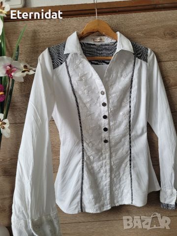 Бяла риза с дантела TINTA STYLE, снимка 3 - Ризи - 45466982