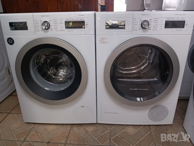 Комплект пералня и сушилня с термопомпа Бош Bosch Home Professional A+++ 8кг 2 години гаранция!, снимка 4 - Перални - 51752243