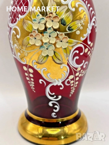 Murano Italy   Circa 1957  Bischoff Cordials Venetian Italian set with  Ruby Red end 18 k Gold  , снимка 7 - Антикварни и старинни предмети - 52718437