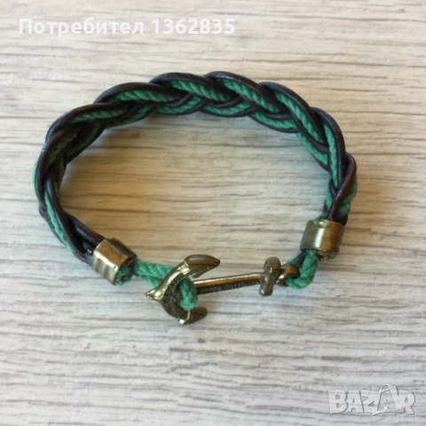 НОВА оригинална мъжка морска гривна с котва BROOKS BROTHERS от САЩ, снимка 2 - Други - 51533255