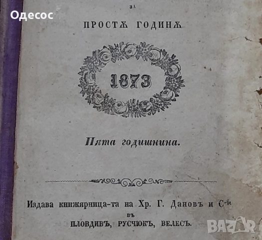 Рядка старопечатна книга Летоструй 1873/74/75/76 г, снимка 13 - Антикварни и старинни предмети - 52889637