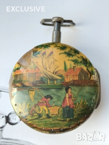 Швейцарски часовник с аларма на Meuron et Comp. 1780 година. , снимка 2 - Джобни - 53829394