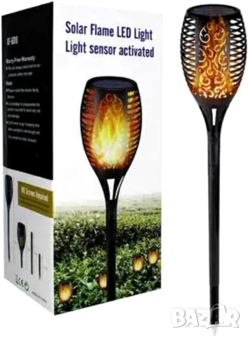 3 броя LED соларни лампи тип факли с пламъчен ефект, снимка 3 - Соларни лампи - 45068872