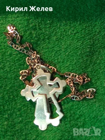 СТИЛЕН ДВОЕН СРЕБЪРЕН КРЪСТ със СРЕБЪРНА ВЕРИЖКА - СРЕБРО 925 ITALY МАЙСТОРСКА АРТ ИЗРАБОТКА 50133, снимка 13 - Колиета, медальони, синджири - 49327994