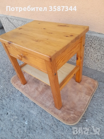 дървена масичка с чекмедже, снимка 4 - Маси - 51670033