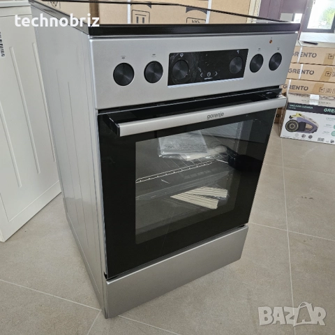 Немска свободностояща печка с керамичен плот Gorenje Inox 50см - 2 ГОДИНИ ГАРАНЦИЯ, снимка 2 - Печки, фурни - 51894157