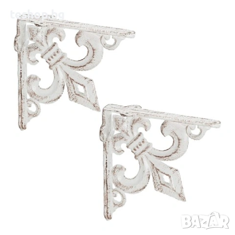 Държачи за рафт за стена ВИНТИДЖ, АНТИЧНИ Relaxdays