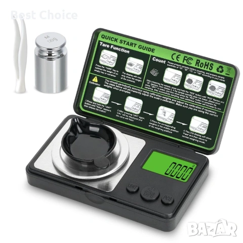 Прецизна везна 0.001g/50g с 7 мерни единици, инокс, снимка 8 - Везни - 53054315