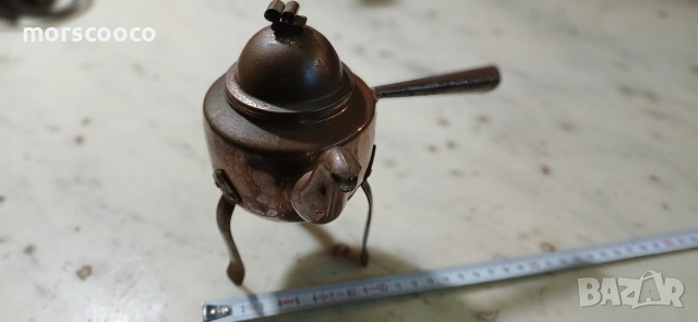 Старинен месингов чайник за греяна ракия , снимка 2 - Антикварни и старинни предмети - 52590196