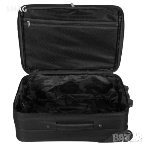 Куфар с колелца за пътуване, черен, 79 л._1155899, снимка 4 - Куфари - 52200097