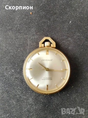 Швейцарски джобен часовник - PASAT - 17 - RUBELS с позлата, снимка 5 - Джобни - 51777420