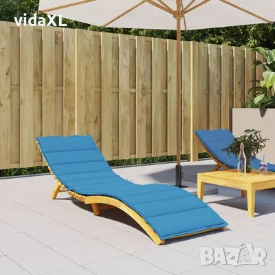 vidaXL Шалте за шезлонг, синьо, 200x60x3 см, Оксфорд плат (SKU:314207), снимка 2 - Градински мебели, декорация  - 48410867