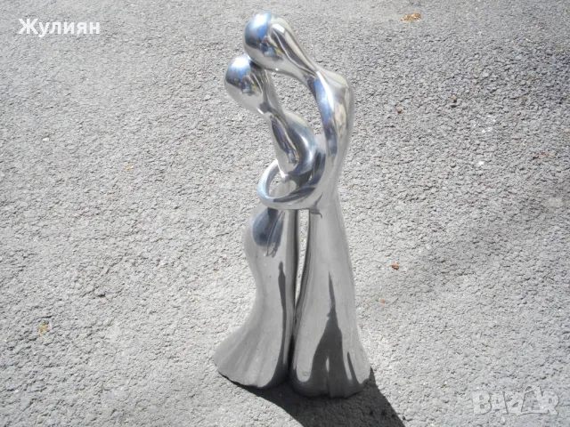 МЕТАЛНИ АЛУМИНИЕВИ ФИГУРИ СТАТУЕТКА АР НУВО ДВЕ В ЕДНО