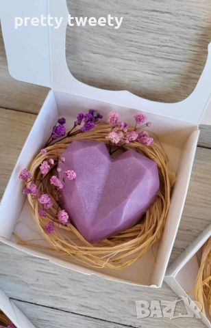 Ароматни сапуни "Любов" във формата на сърце, снимка 2 - Колиета, медальони, синджири - 45887552