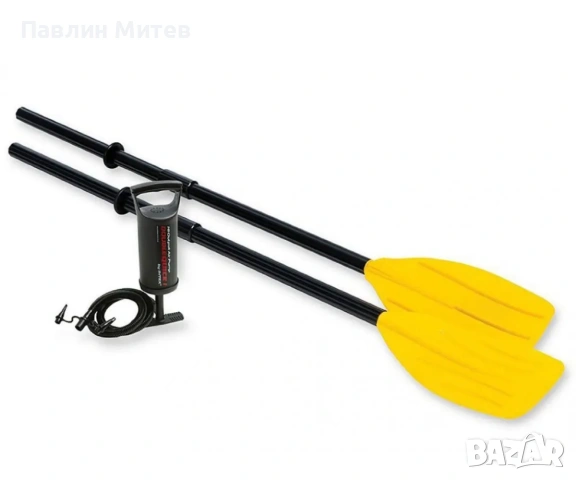 Надуваема лодка Seahawk 2 Intex, за 2 лица, размер 236×114 см, PVC, зелена, снимка 5 - Воден транспорт - 54153386