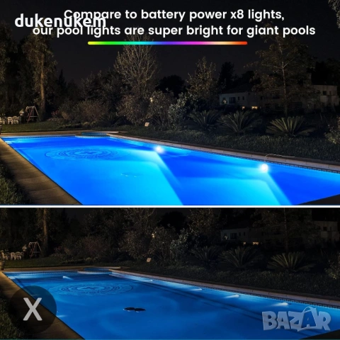 Магнитен LED прожектор за басейн LyLmLe 20W – RGB, APP управление, снимка 5 - Лед осветление - 53240000
