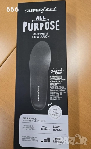Superfeet - Универсални стелки за ниска сводова част - Ортопедични стелки за тънки, тесни обувки, снимка 6 - Други - 52896009