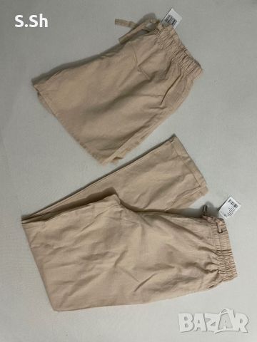 Къс и дълъг ленен панталон, размер ХС-С, снимка 3 - Панталони - 46419355