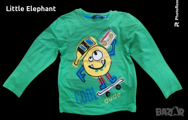 Блузка с дълъг ръкав за 5-6 годишно момченце емоджи"Cool dude",Англия/нова