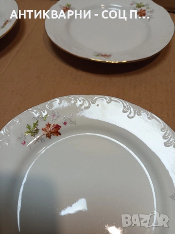 Комплект Стари Български Порцеланови Чинии С Позлатен Кант. НОМЕР 1659., снимка 9 - Антикварни и старинни предмети - 53759802