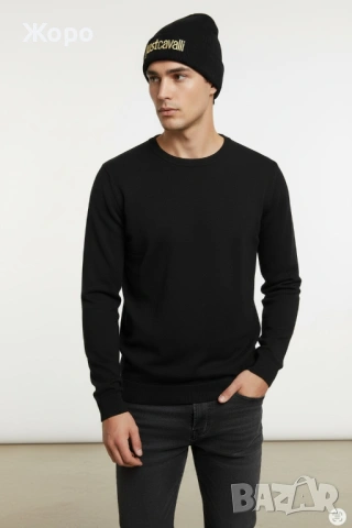 Оригинална Just Cavalli Черна Beanie Шапка – Златна Бродерия Лого – Нова с Етикети – Луксозен Дизайн, снимка 15 - Други - 53506723