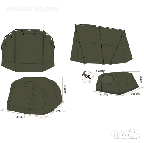 ШАРАНДЖИЙСКА ПАЛАТКА ANACONDA NIGHTHAWK F4-3 , снимка 4 - Палатки - 54185873