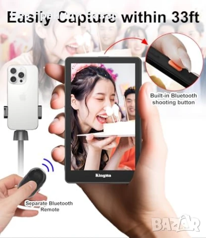 Нов King Ma 4K монитор за задна камера iPhone – Vlog, TikTok, Stream, снимка 5 - Друга електроника - 51208148