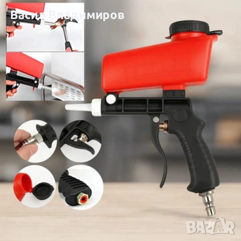 Многофункционален пистолет за пясъкоструене – Идеален за премахване на ръжда, боя и замърсявания, снимка 6 - Други инструменти - 53076462
