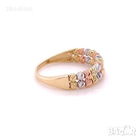 Златен дамски пръстен 2,32гр. размер:56 14кр. проба:585 модел:23699-2, снимка 3 - Пръстени - 46142801