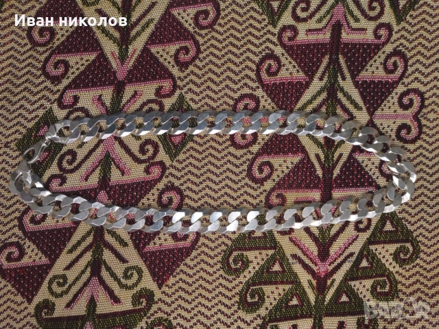 Масивен сребърен ланец, снимка 3 - Колиета, медальони, синджири - 53615586