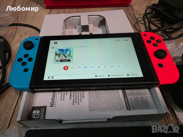 Конзола Nintendo switch + калъф, снимка 3 - Nintendo конзоли - 54295789