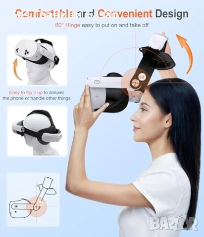 Нова Каишка за Quest 3S/3/2 – баланс, по-малък натиск, здрава опора, снимка 5 - Аксесоари - 53697150