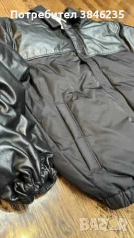 Calvin Klein Studio Leather Puffer Jacket, снимка 3 - Якета - 47076606