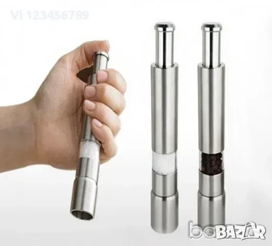 Мелничка за сол или пипер тип "Помпа", снимка 4 - Прибори за хранене, готвене и сервиране - 50701500