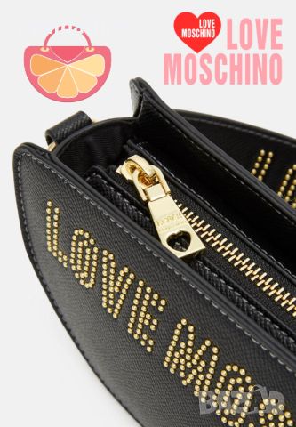 LOVE MOSCHINO 🍊 Дамска кожена чанта "BLACK & GOLD" нова с етикети, снимка 6 - Чанти - 45494551
