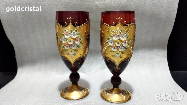 стари чаши бокали Бохемия 