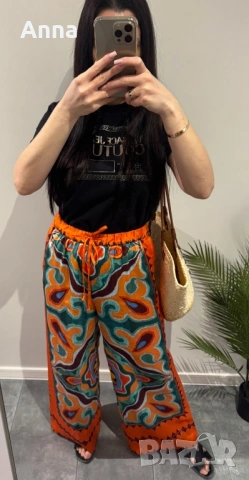 Летен панталон, немачкаща се материя, Zara. Размер S-M☀️🕶️, снимка 2 - Панталони - 53912166