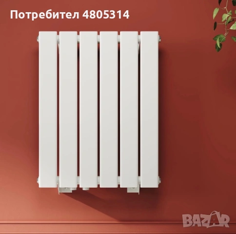 Дизайнерски радиатор за баня SONNI 600x465 мм – бял, плосък