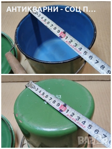 Стара Соц Българска Емайлирана Садинка / 1953 г. / НОМЕР 1676., снимка 10 - Антикварни и старинни предмети - 53782159
